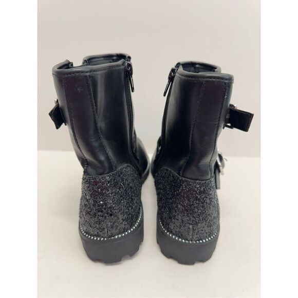 Harper Canyon Boots Size 5 Black Buckle Detail Lug Sole Block Heel Side Zip NEW - Picture 6 of 9